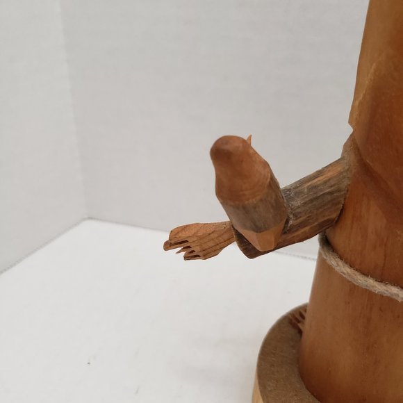 Pete Ortega Carved Wood Wooden Sculpture Signed Fiure Fold Art - Picture 10 of 16